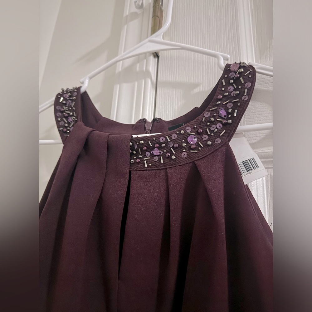 Purple sleeveless dress